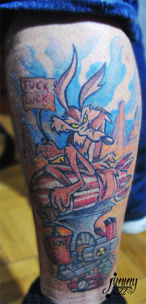wallpapers Wile E Coyote Help Tattoo wile e coyote colour tattoo by jimjaz