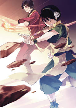 Toph and Zuko