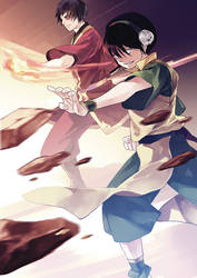 Toph and Zuko