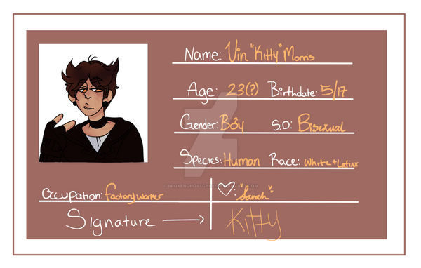 Oc Introduction File OC introduction cards ( 1 ) by BrokenGhostChild on DeviantArt