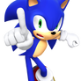 Sonic with his finger Render!