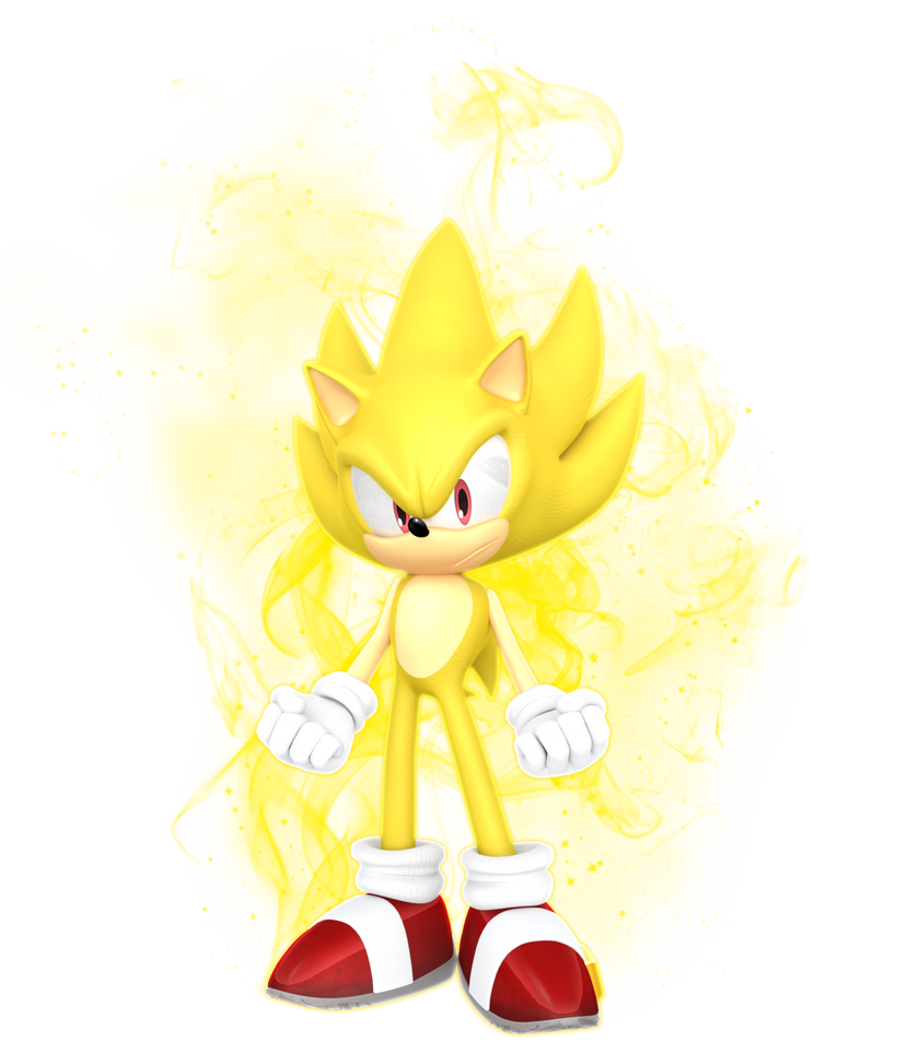 Sonic the Hedgehog render, Super Sonic 1 by Justin113D on DeviantArt