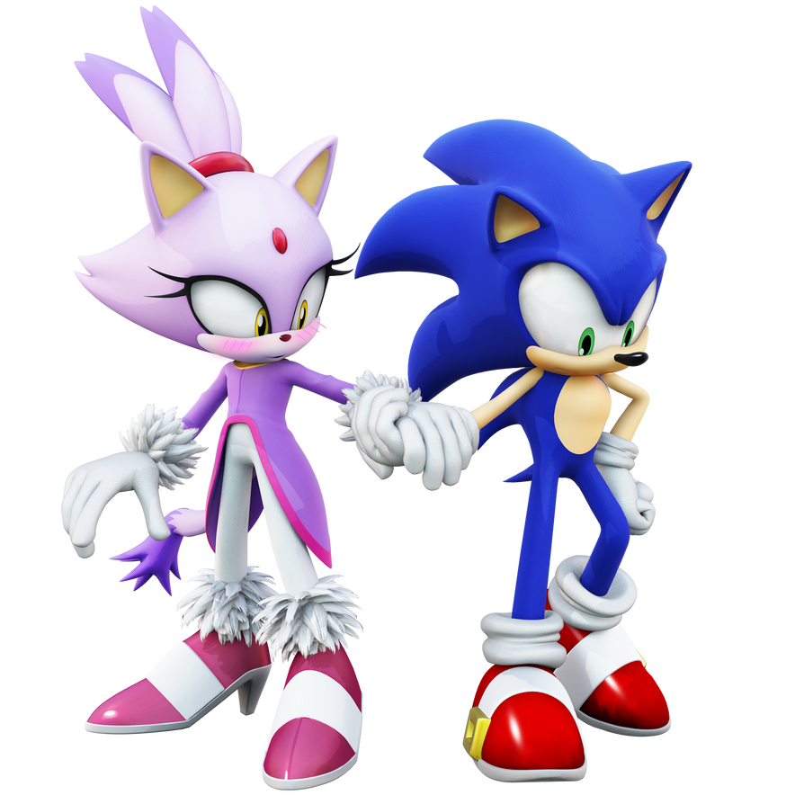 Sonic and Blaze Holding Hands Render by JaysonJeanChannel on DeviantArt