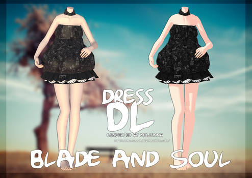 MMD BLADE AND SOUL - BLACK DRESS - [DL CLOSED]