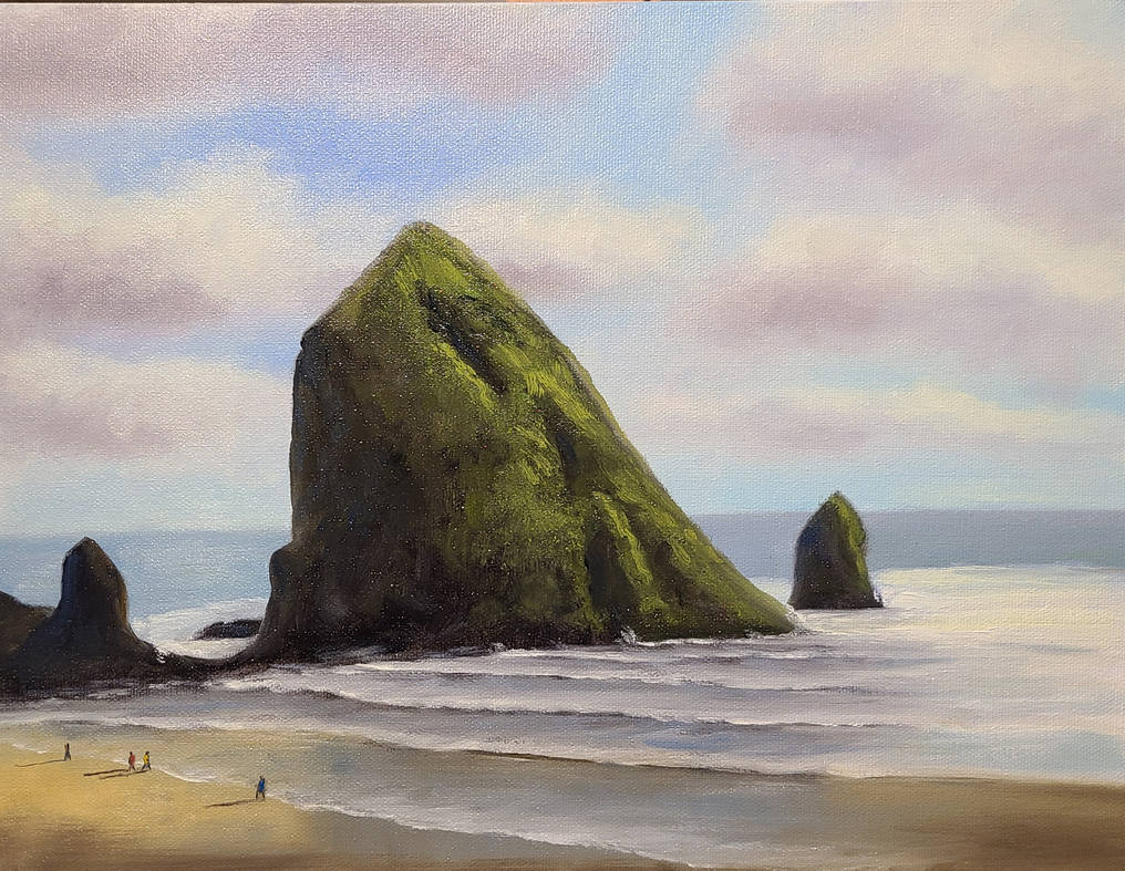 Rock A Stack Deviantart Haystack Rock by jnye37042 on DeviantArt