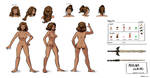 Commission - Marina Glaivas Character Sheet by CamilleCee