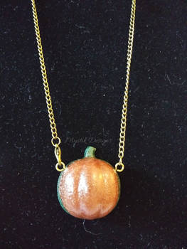 Pumpkin Necklace Closeup