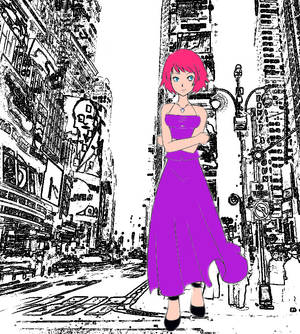 Red as a lady in New York