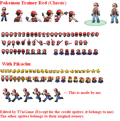 Pokemon red ds style sprites by PKMNTrainerRick on DeviantArt