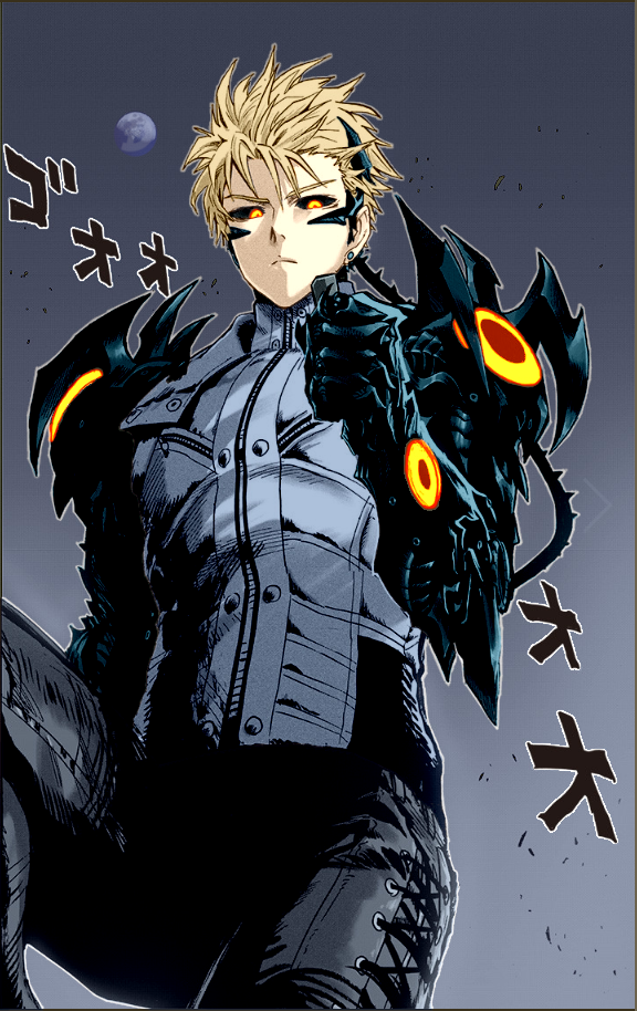 Manga colors on X: One punch man OPM - Genos vs Saitama glowing