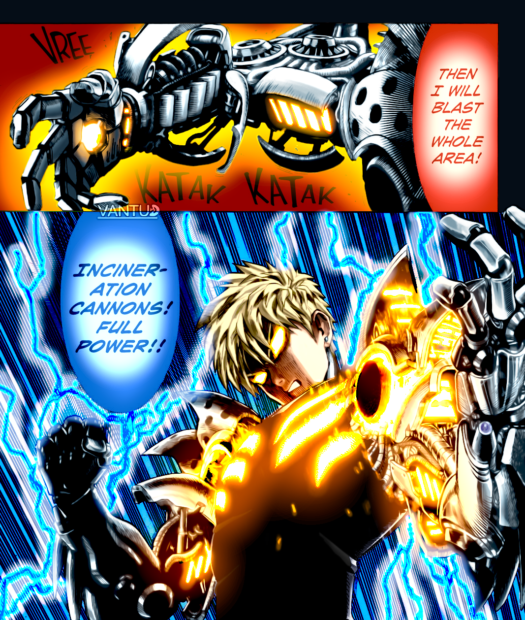 OPM chap 44: Genos Incineration Max Capacity by vantud on DeviantArt