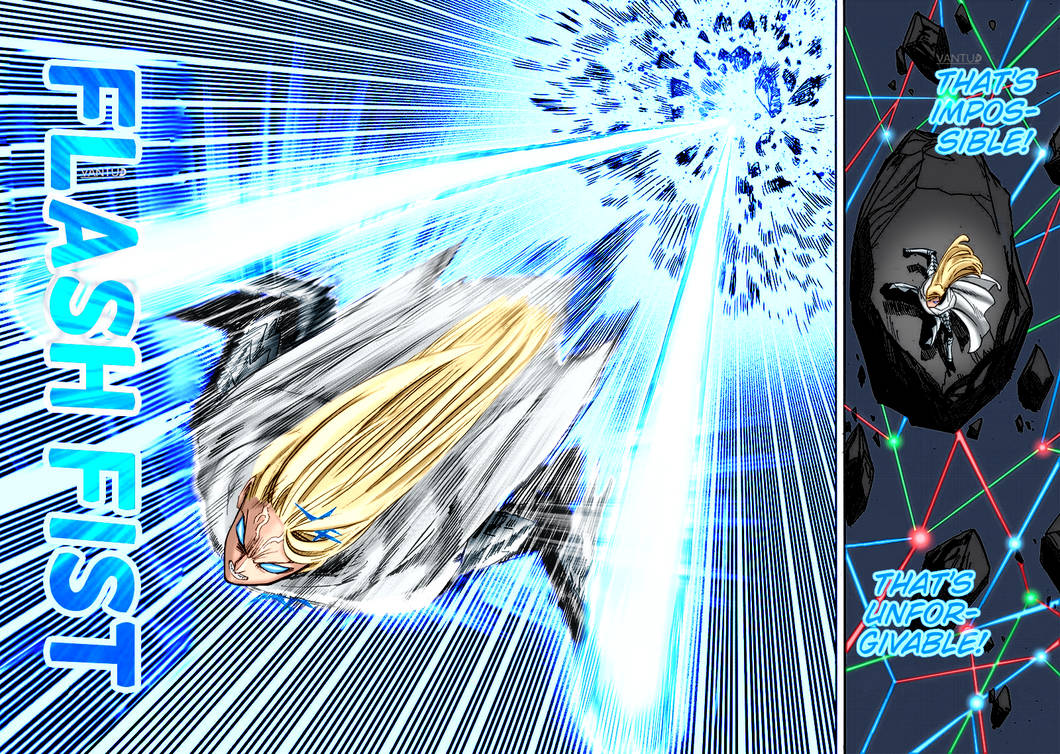 OPM chap 155 colored: Flashy Fist 1 by vantud on DeviantArt