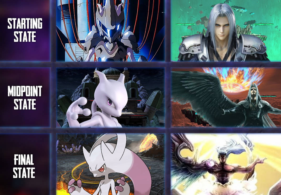 Matchup Escalation Mewtwo VS Sephiroth by GreekDBW on DeviantArt