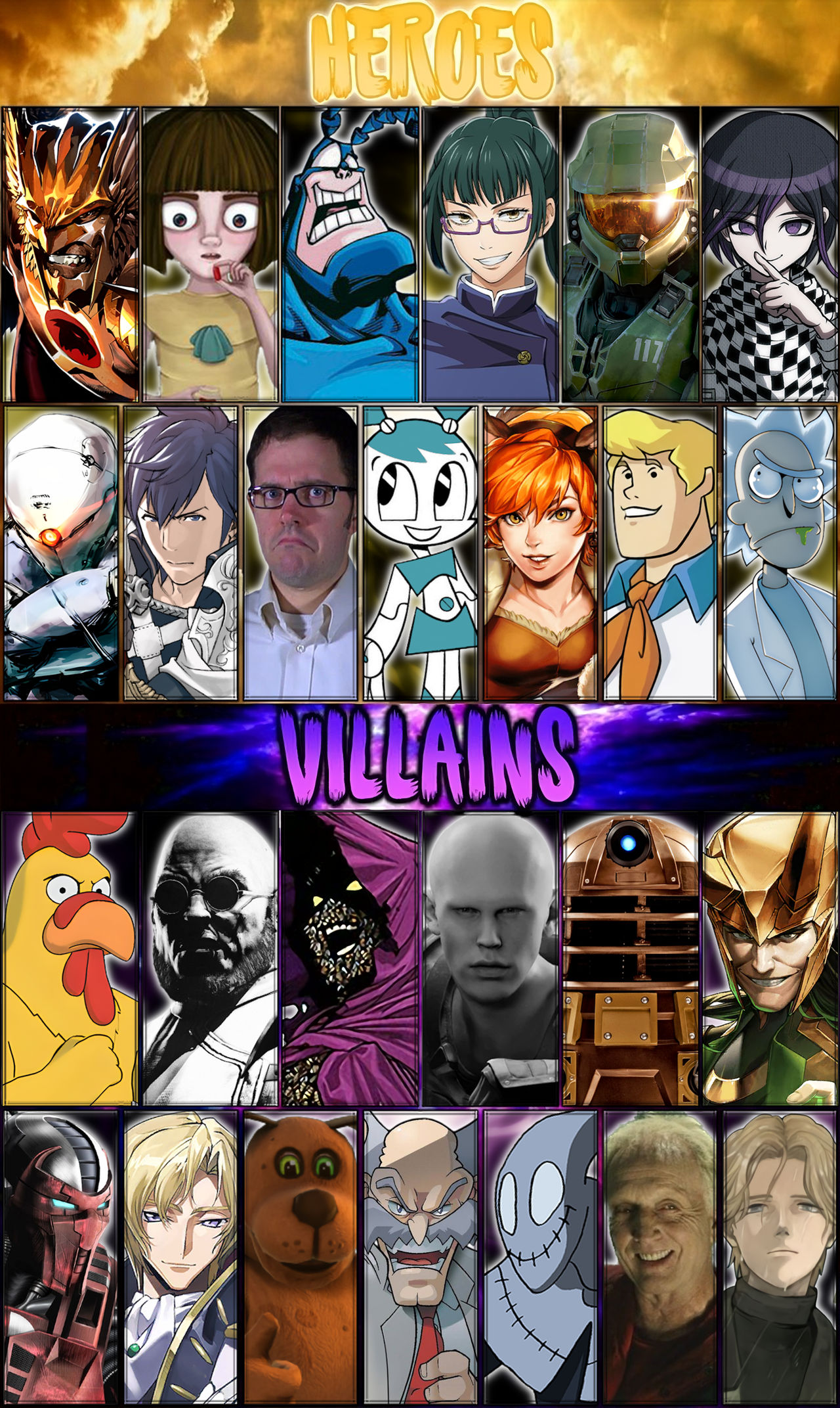 Heroes VS Villains Roster 30 by GreekDBW on DeviantArt