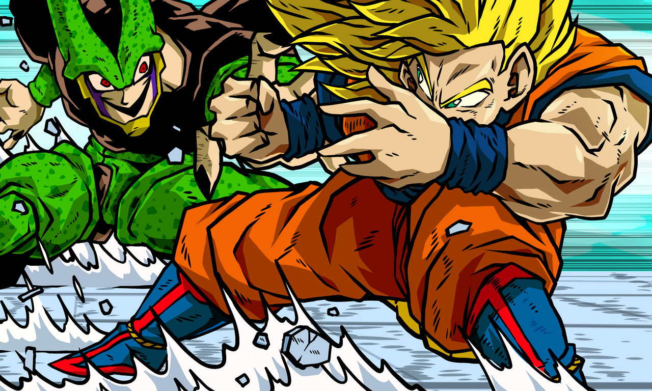 Goku vs Cell by Dontmindme1999 on DeviantArt