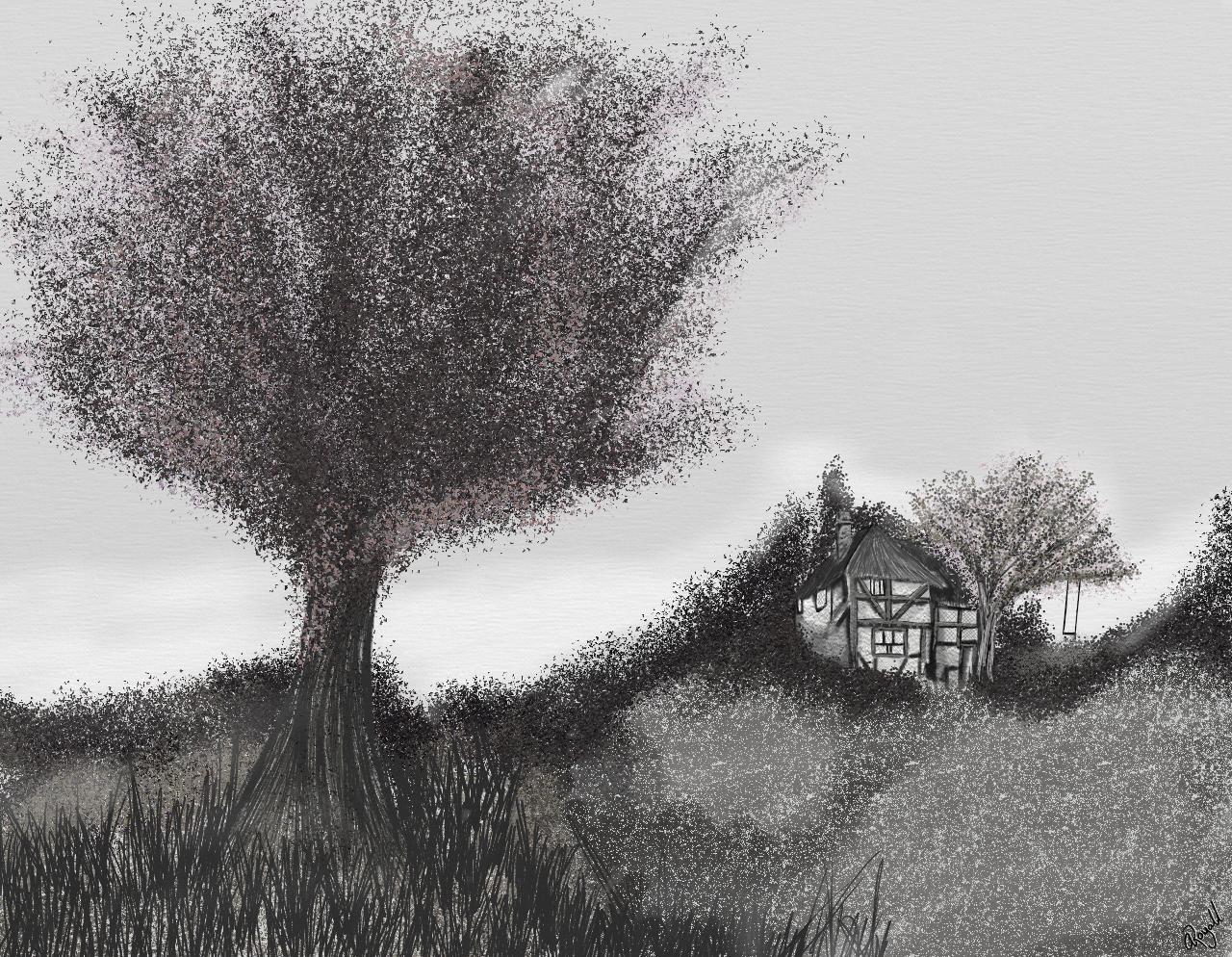 Tree and Cottage