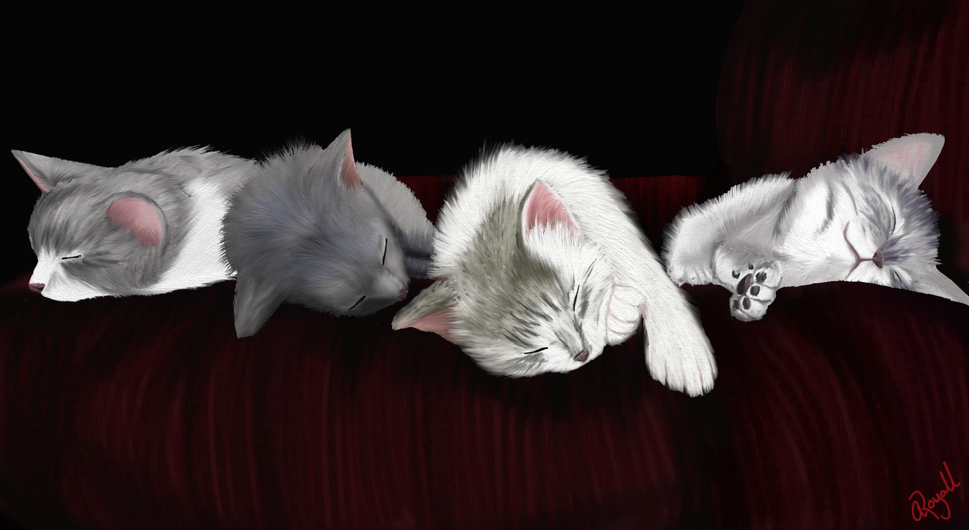 Four little kittens