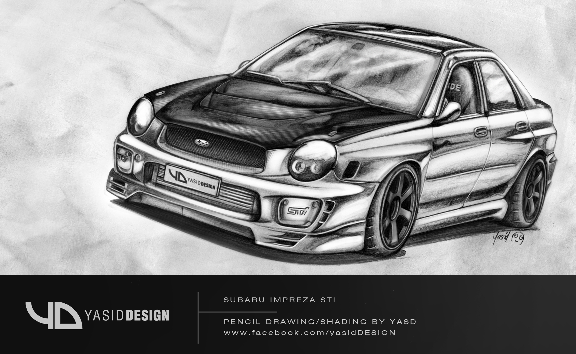 Subaru Impreza Sti_Pencil Drawing_yasidDESIGN