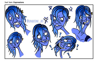 Sad Sam: Expressions by qinwen on DeviantArt