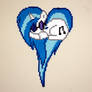 Vinyl Scratch / DJ Pon-3 heart perler