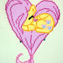 Fluttershy Heart Perler Wall Art