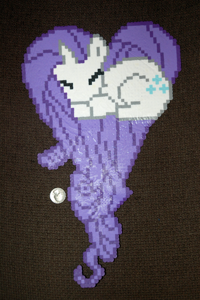 Rarity heart perler