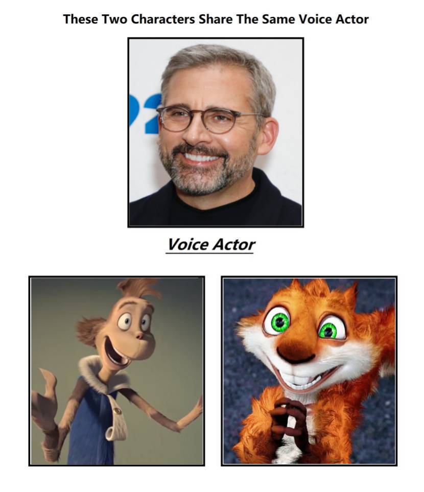 Same Voice Actor Meme: Steve Carell (Ver 1) by myjosephpatty2002 on DeviantArt Same Voice Actor Meme: Steve Carell (Ver 1) by myjosephpatty2002 on DeviantArt