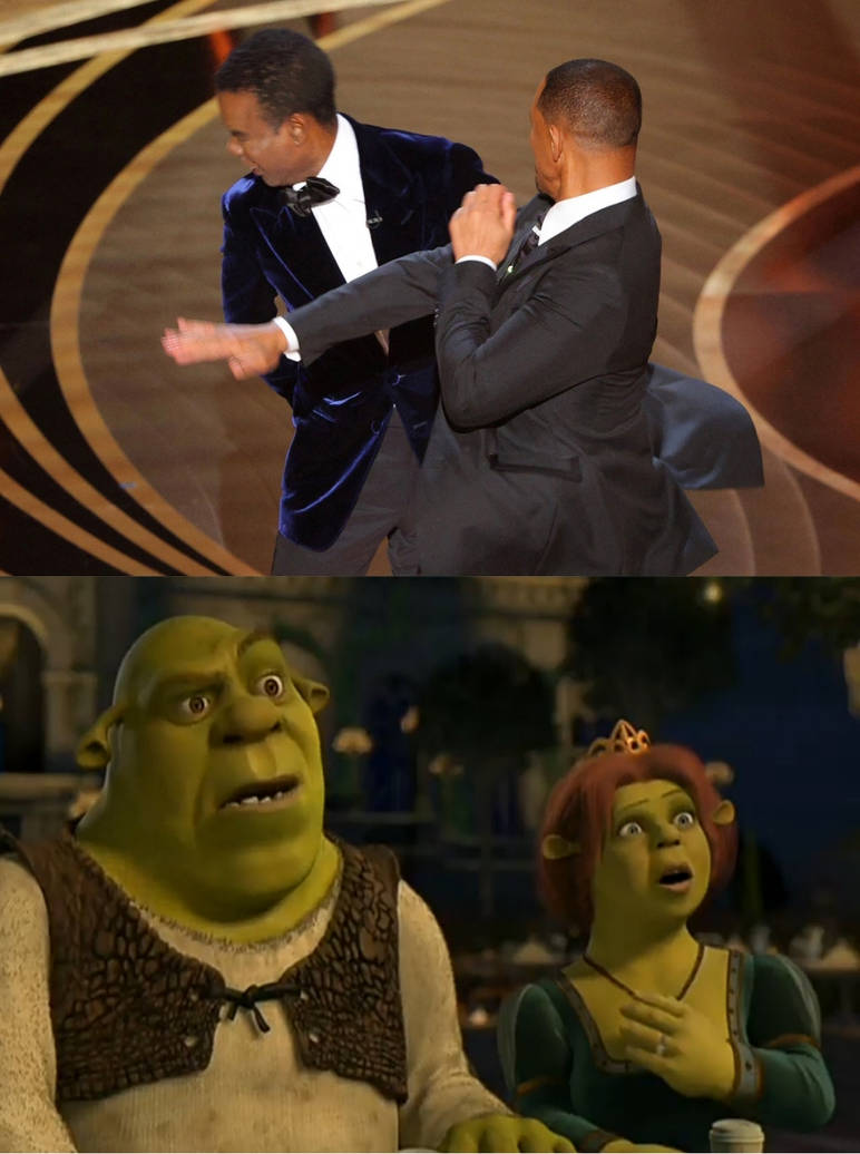 Shrek And Fiona Reacts Will Smith Slap Chris Rock by myjosephpatty2002 on  DeviantArt