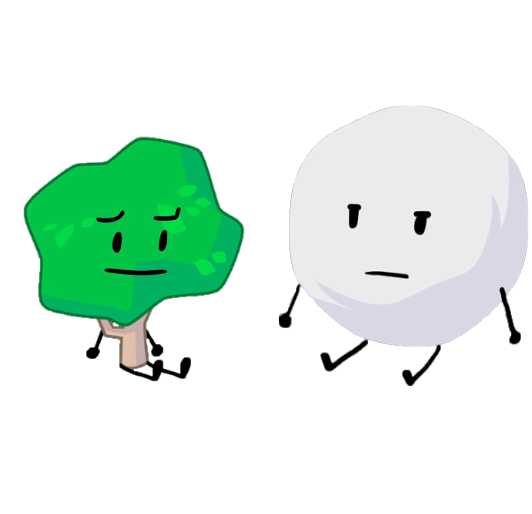 BFDI Tree and SB Sitting by Thebestpersonever122 on DeviantArt