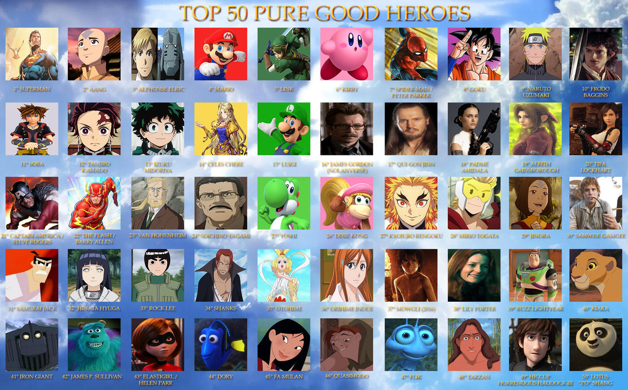 Top 50 Pure Good Heroes By Alex1999zero On Deviantart Top 50 Pure Good Heroes By Alex1999zero On Deviantart