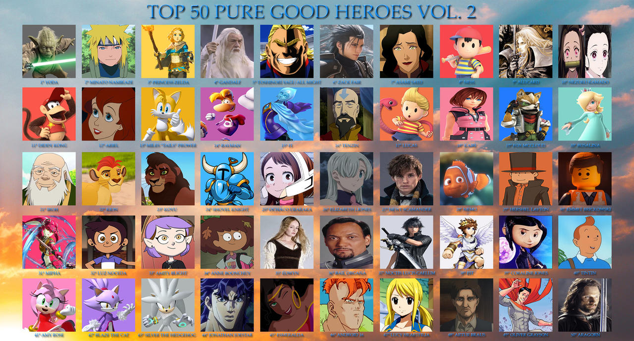 Good Computer Hero Top 50 Pure Good Heroes Volumen 2 by Alex1999zero on DeviantArt