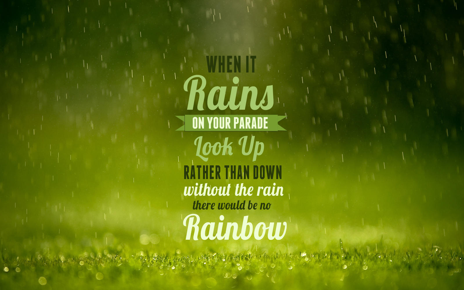 When It Rains - Free Wallpaper