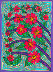 Zentangle inspired Art #15b colored version