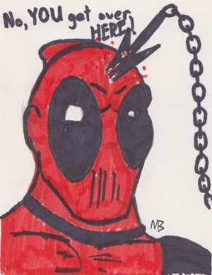 Deadpool sketch card