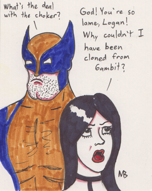 Wolverine and X-23 sketch card