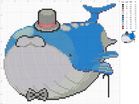 X-STITCH PATTERN: A Wailord of Prestige