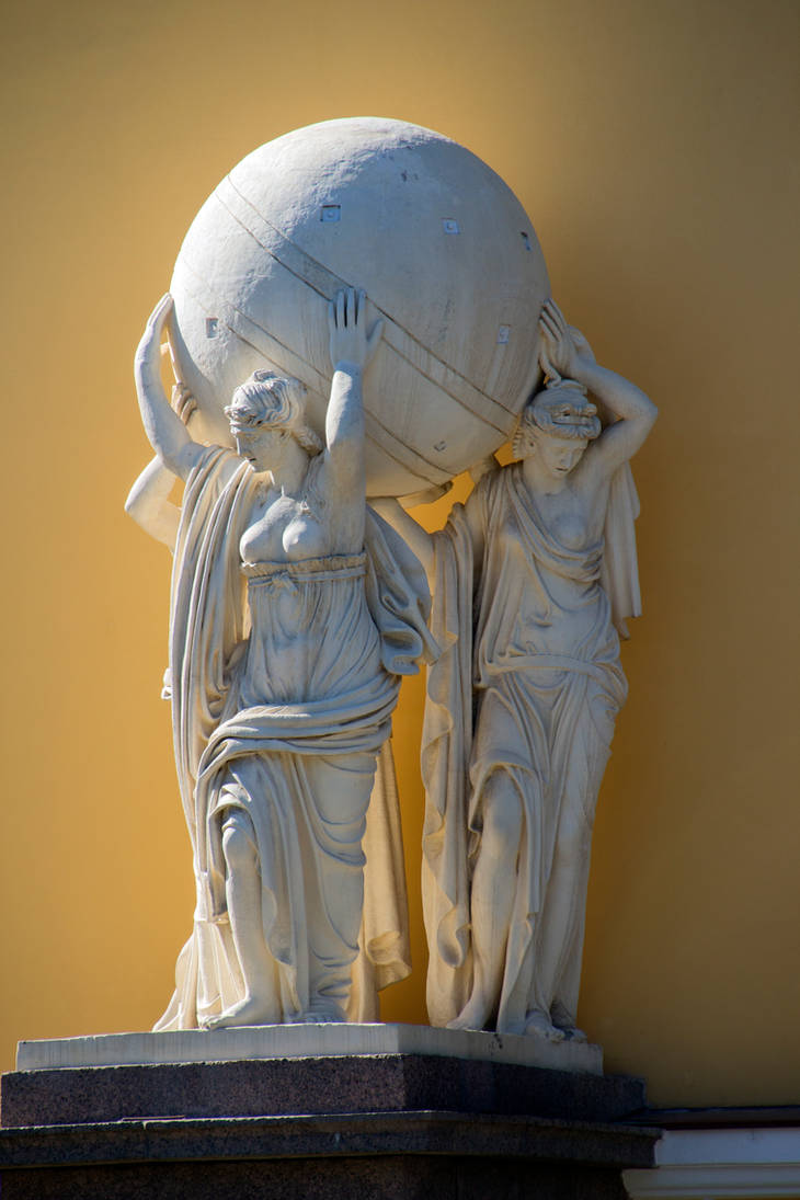Sculpture with a globe 7920 by estellium