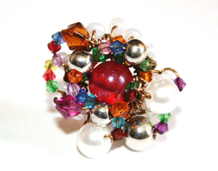 Vintage Bead Medley Ring