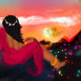Lounging Distant Land Sunset
