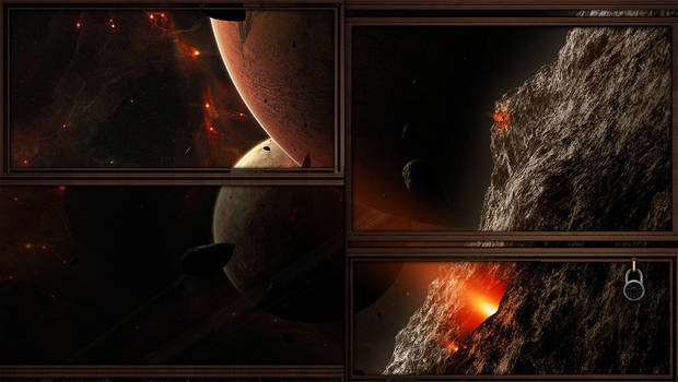 Red Space lock screen wallpaper for windows 8/10