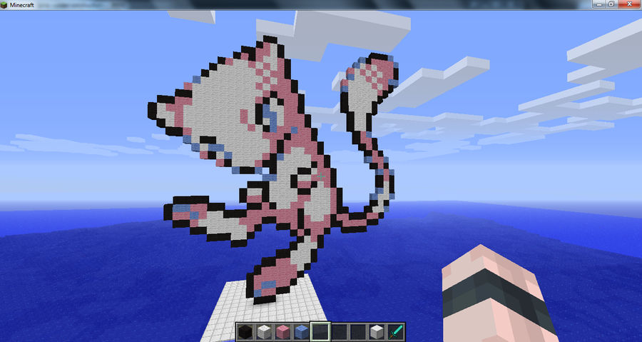 Mew Build Minecraft Minecraft Mew by ChaoshadowZero on DeviantArt
