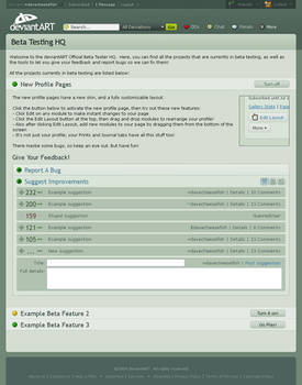 deviantART Beta HQ Mockup