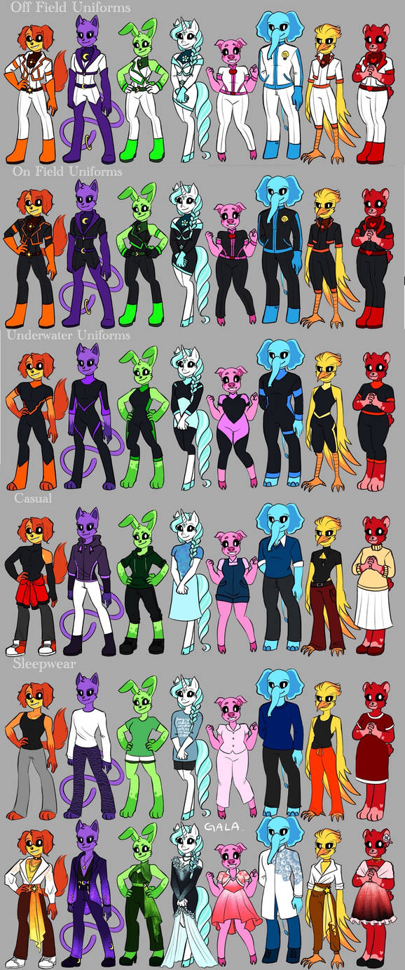 Space Riders Current Outfits (1) by OnyxOnline on DeviantArt