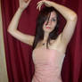 .pink dress pose.