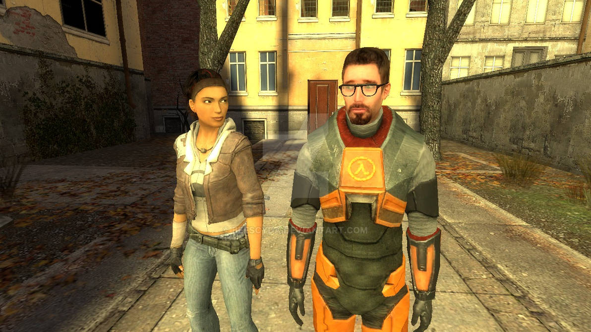 Gordon and Alyx in City 17 1 by BeescyDA on DeviantArt