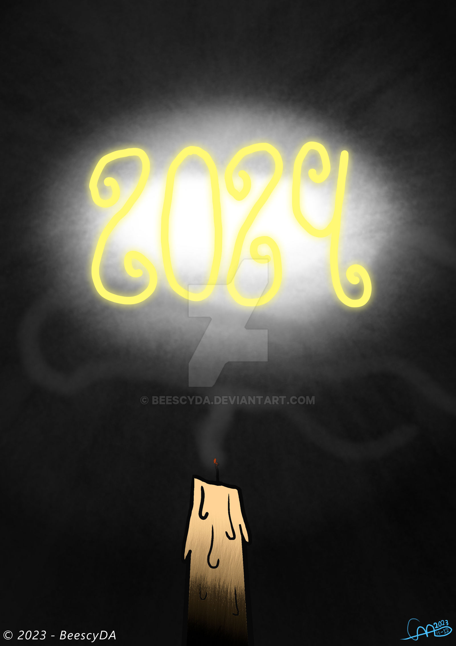 Happy New Years Day 2024 By BeescyDA On DeviantArt Happy new years day 2024 by beescyda on deviantart