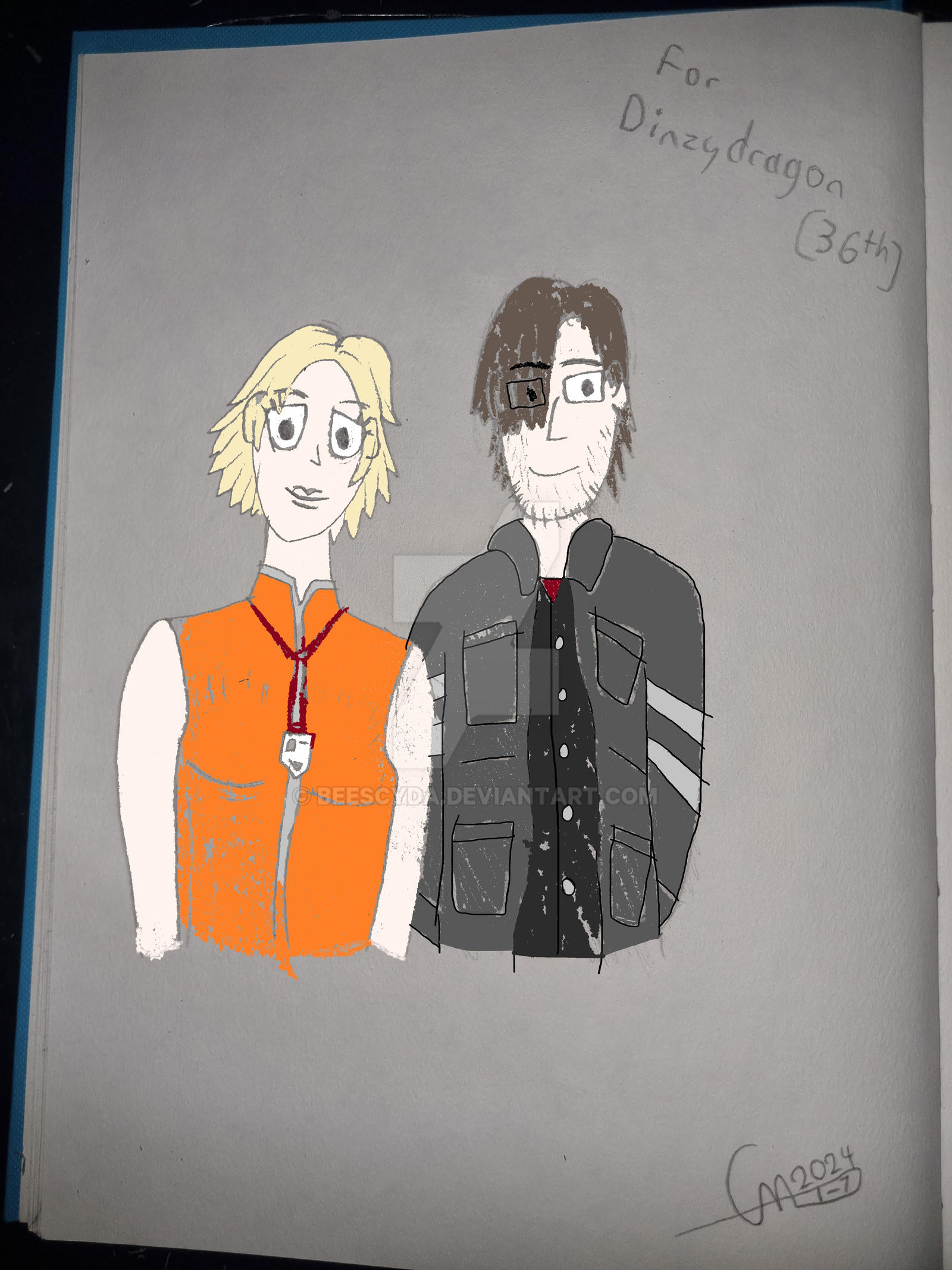 Lisa Rogan and Leon S. Kennedy (COLORISED) by BeescyDA on DeviantArt