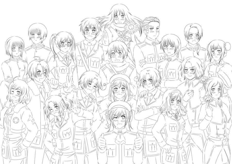 Hetalia: D Lineart