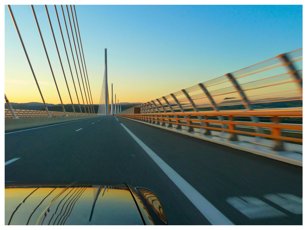 Millau Viaduct at dusk