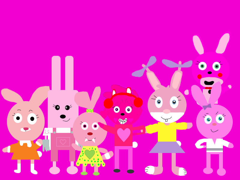 Pink Rabbits by BonnieboyOliwer on DeviantArt